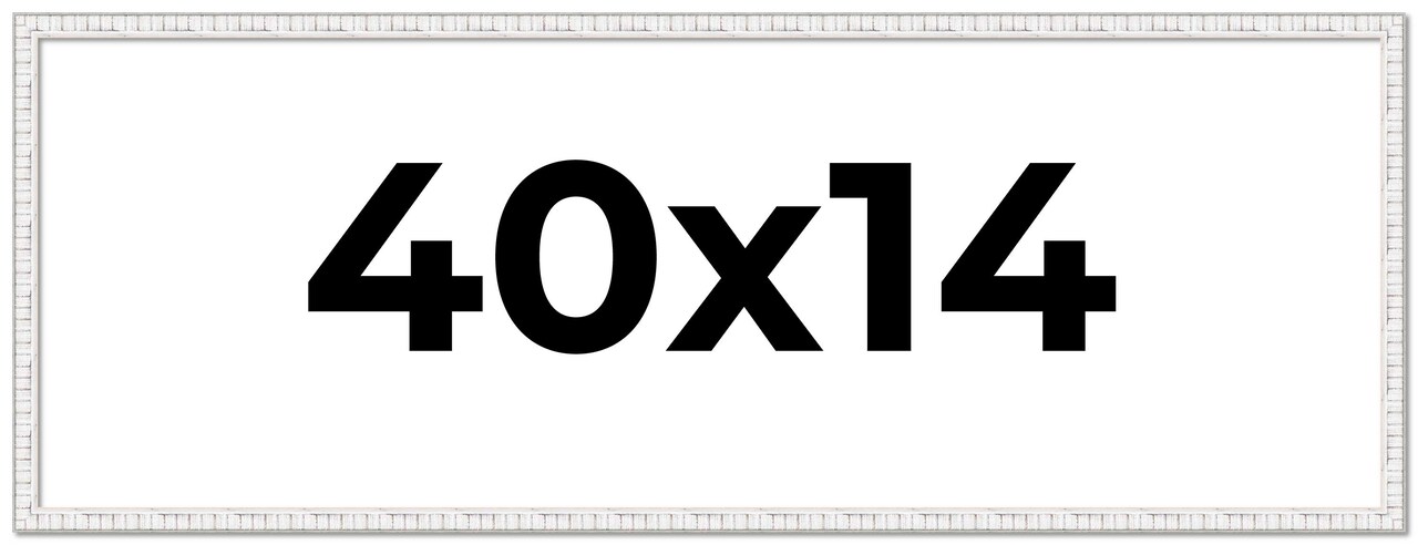 Panoramic Textured White Picture Frame - UV Acrylic, Foam Board Backing, Hanging Hardware